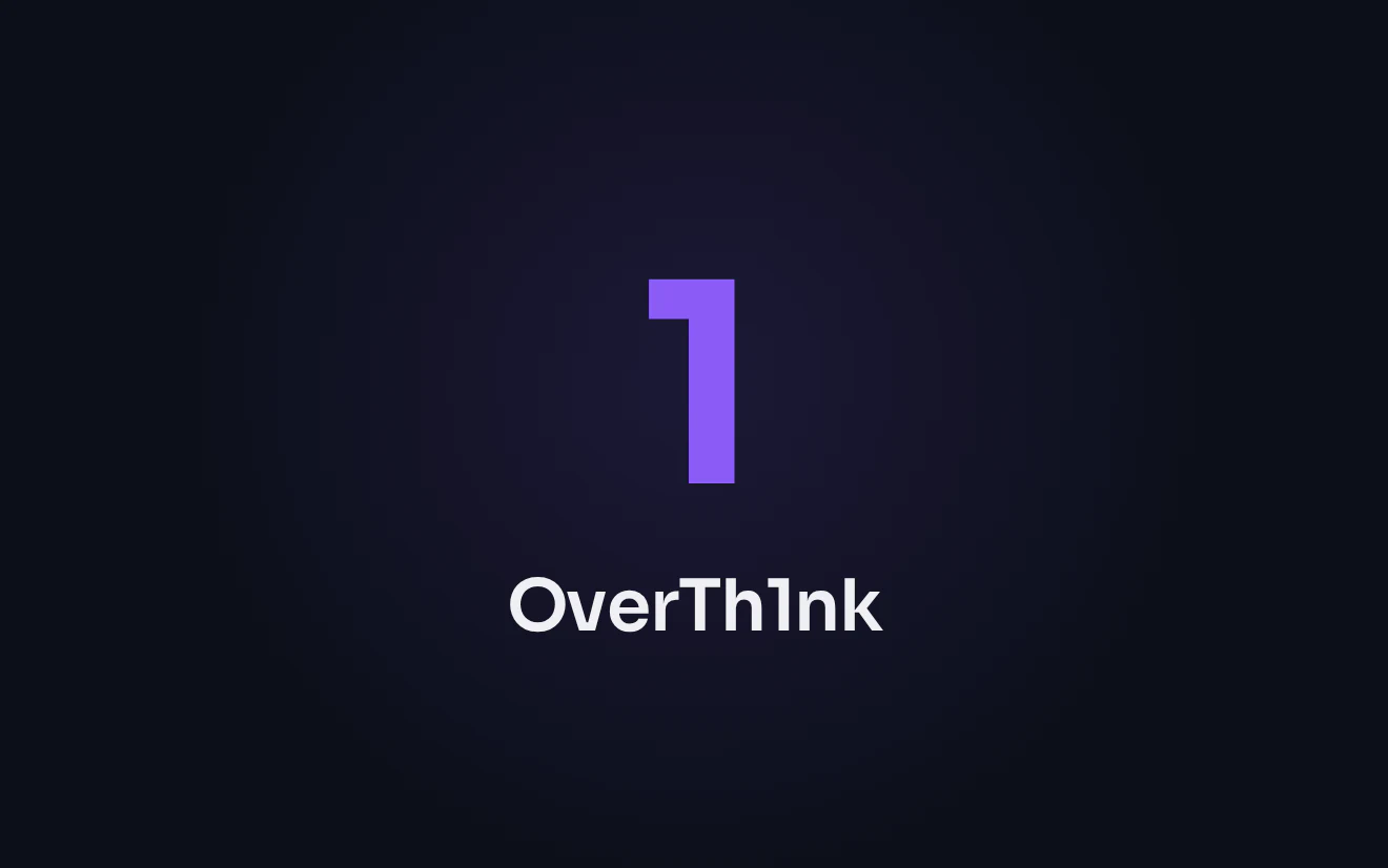 OverTh1nk : le monogramme du produit, son 1 en violet.