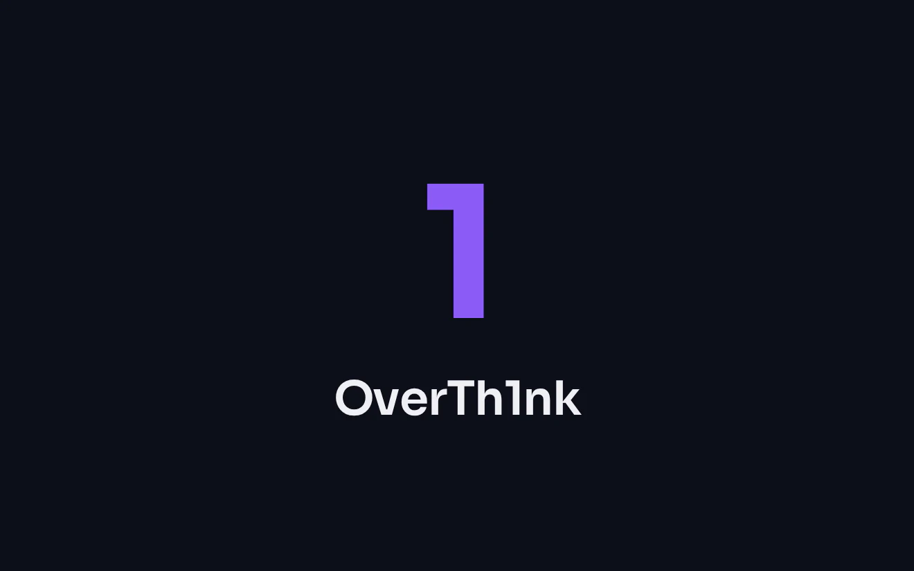 OverTh1nk : le monogramme du produit, son 1 en violet.