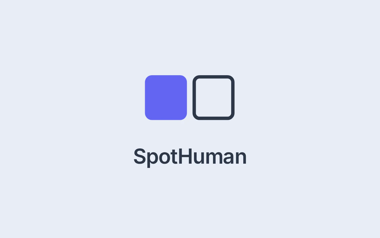 SpotHuman : le signe du test humain ou IA.